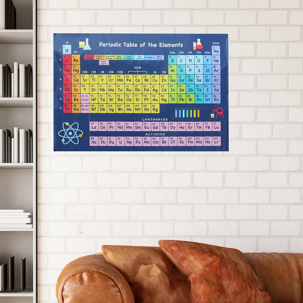 Periodic Chemistry Table Poster Science Wall Chart Posters Decor Classroom Physics Banner Tapestry The Laboratory
