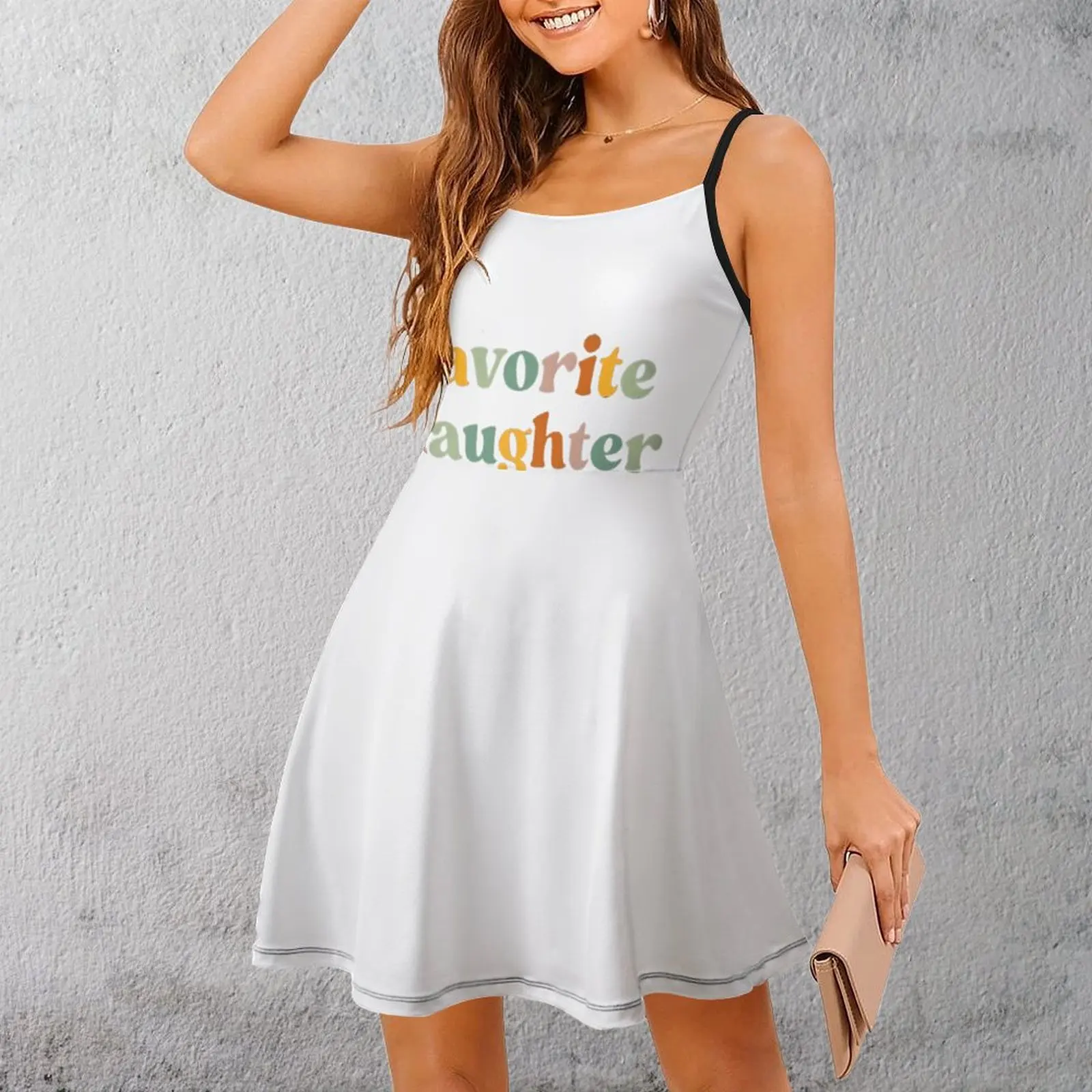 

Женское платье на бретельках Favorite Daughter Vibes, винтажное экзотическое женское платье с графикой, платье с юмором и графикой для отдыха