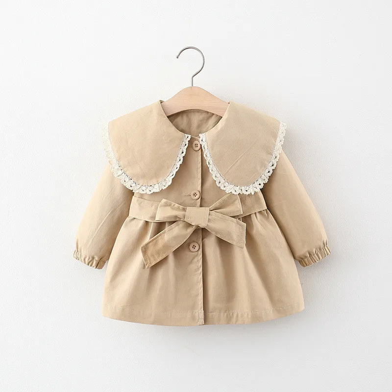 Fashion Baby Trench Coat Cotton Baby Girl Kids Jacket Infant Outerwears Clothing