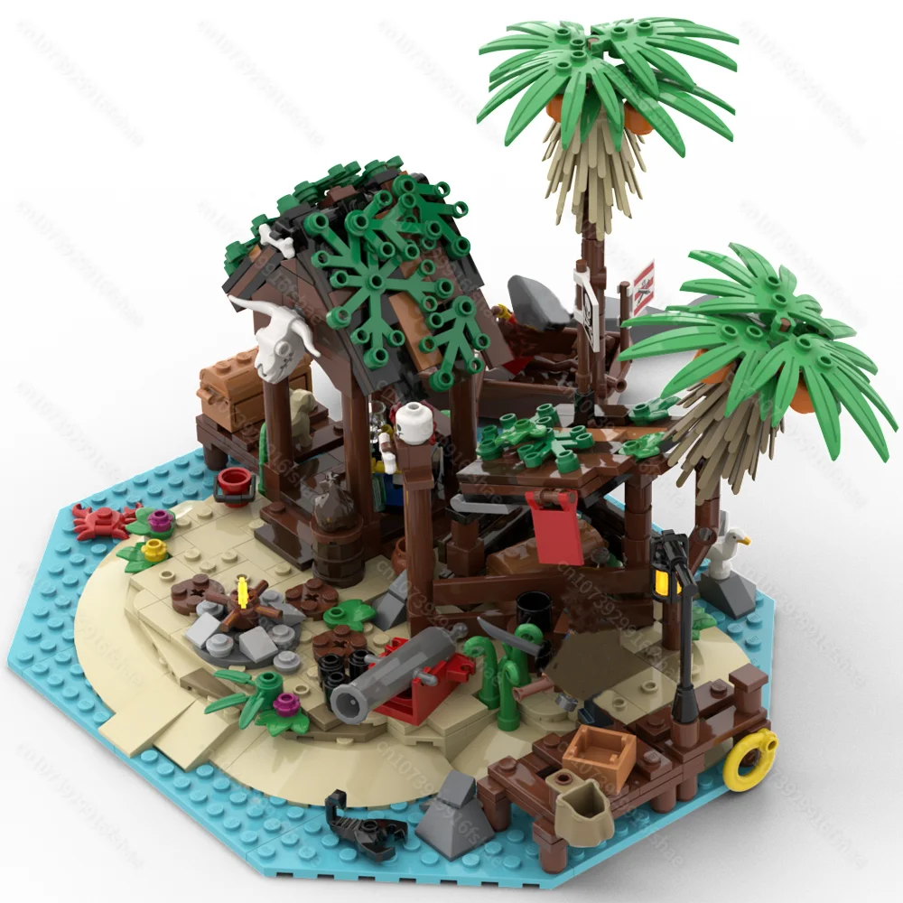 Nuova serie di pirati medievali MOC Pirates Cannon Shipwreck Island boigher Shanty idee creative fai da te giocattolo per bambini regalo