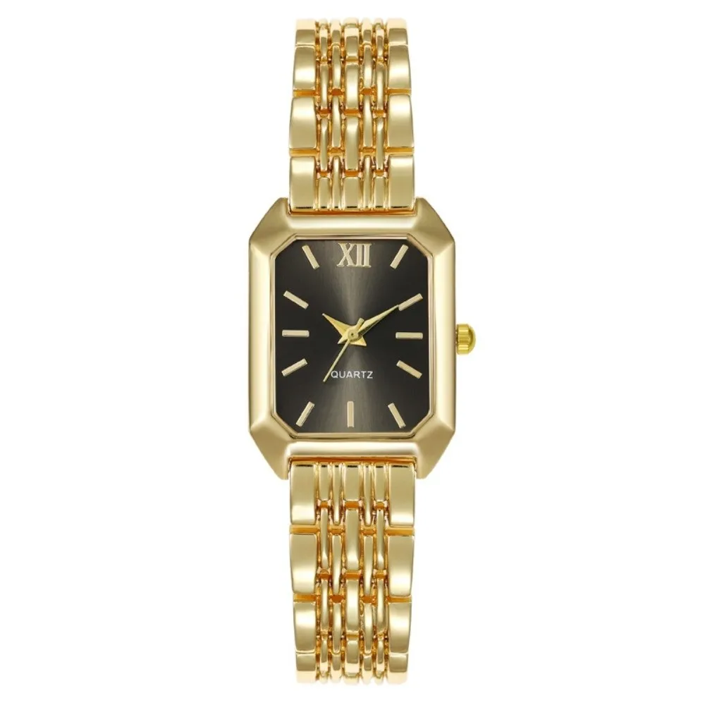 

Модные кварцевые часы из нержавеющей стали с раскладной застежкой, женские наручные часы с квадратным циферблатом, деловой ремешок, часы для студентов