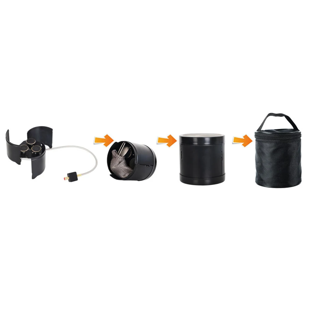 Stored Dimensions 11 Cm Diameter X 10.8 Cm Height Foldable Tourist Stove All-in-one Storage Heat-Resistant Burner