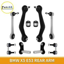 Punino Rear Upper Control Arm Ball Joint Sway Bar Link 10pcs Sets for BMW X5 2.5i 4.4i E53 2000 2001 2002 2003 2004-2006