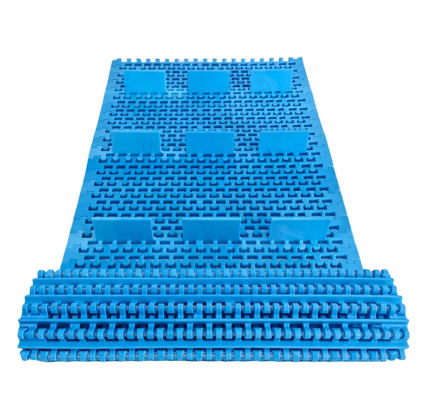 Width:1000mm Chain 1036 Plastic Conveyor Net Belt  Chain Plate Conveyor Belt with Food-Grade Flights Conveyor Flow Belt