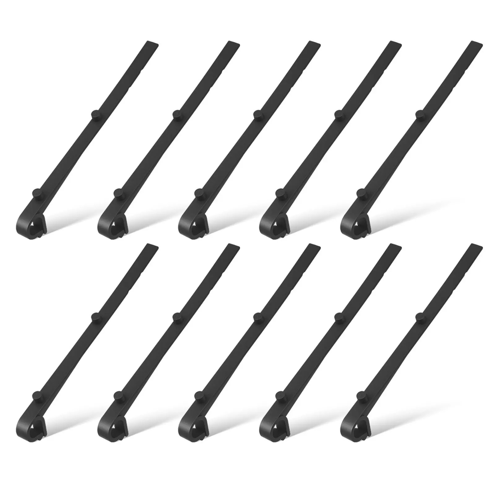 20Pcs Gutter Clip Set Black Plastic Mesh Guard Clips Secure Fixing Hooks for Roof Gutter Guard Installation Maintenance