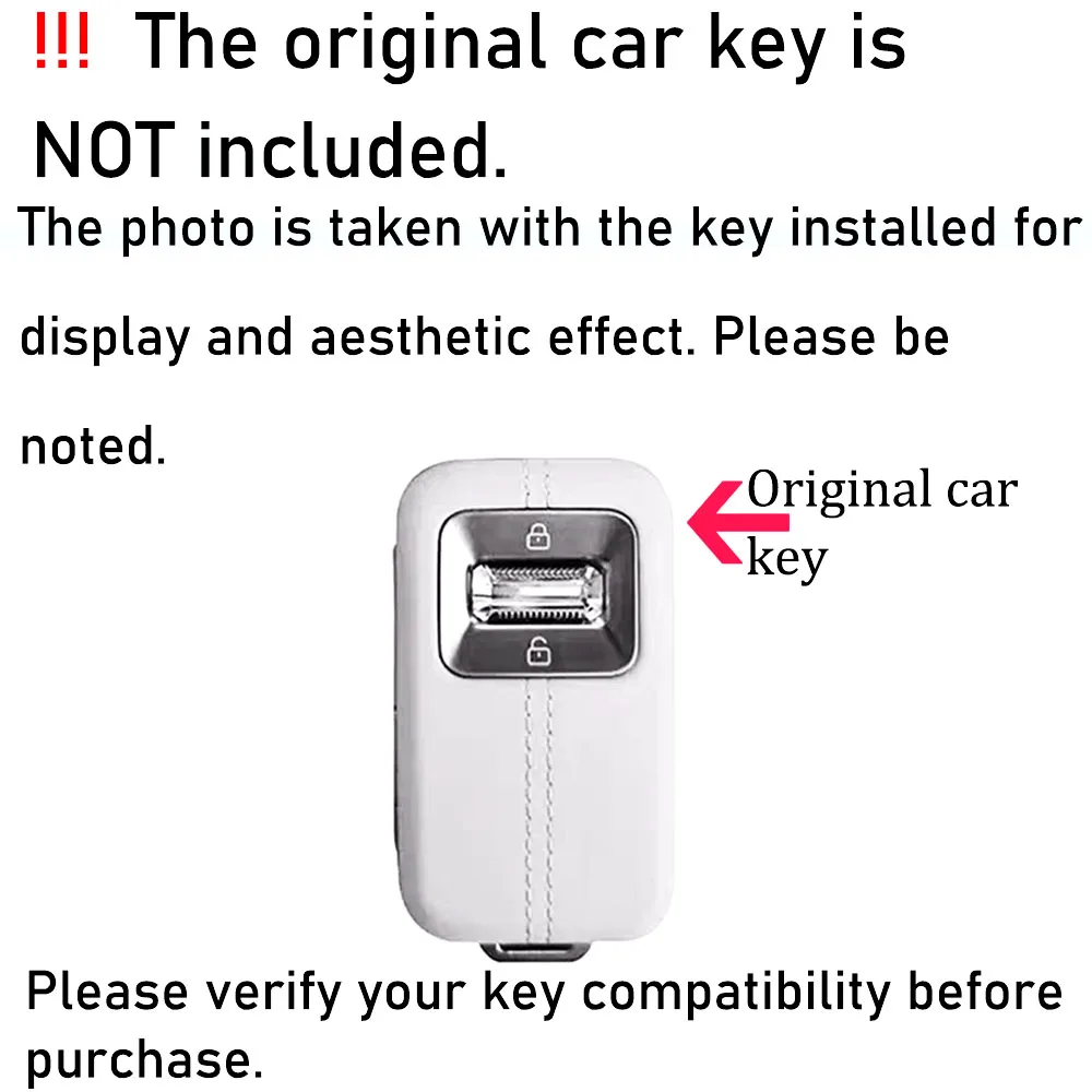 ZEEKR Key Case For Zeekr 001 009 8X 9X Genuine Goat Skin Aluminum Alloy Full Protective Car Key Cover With Keychain
