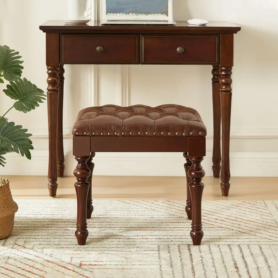 مقعد مع حواف أظافر، مقعد بيانو، مقعد مكتب مع مقعد منجد من الجلد المصنوع من الألياف الدقيقة لغرف النوم، غرفة الطعام، مرحاض، P