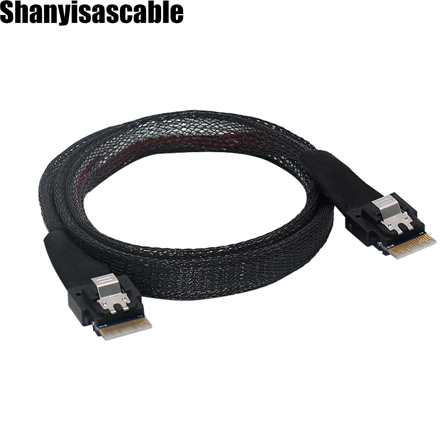 0.5M Slimline Sas 4.0 38pin SFF-8654 4i 38pin Host Om Slanke Sas 38pin Doelkabel Te SFF-8654