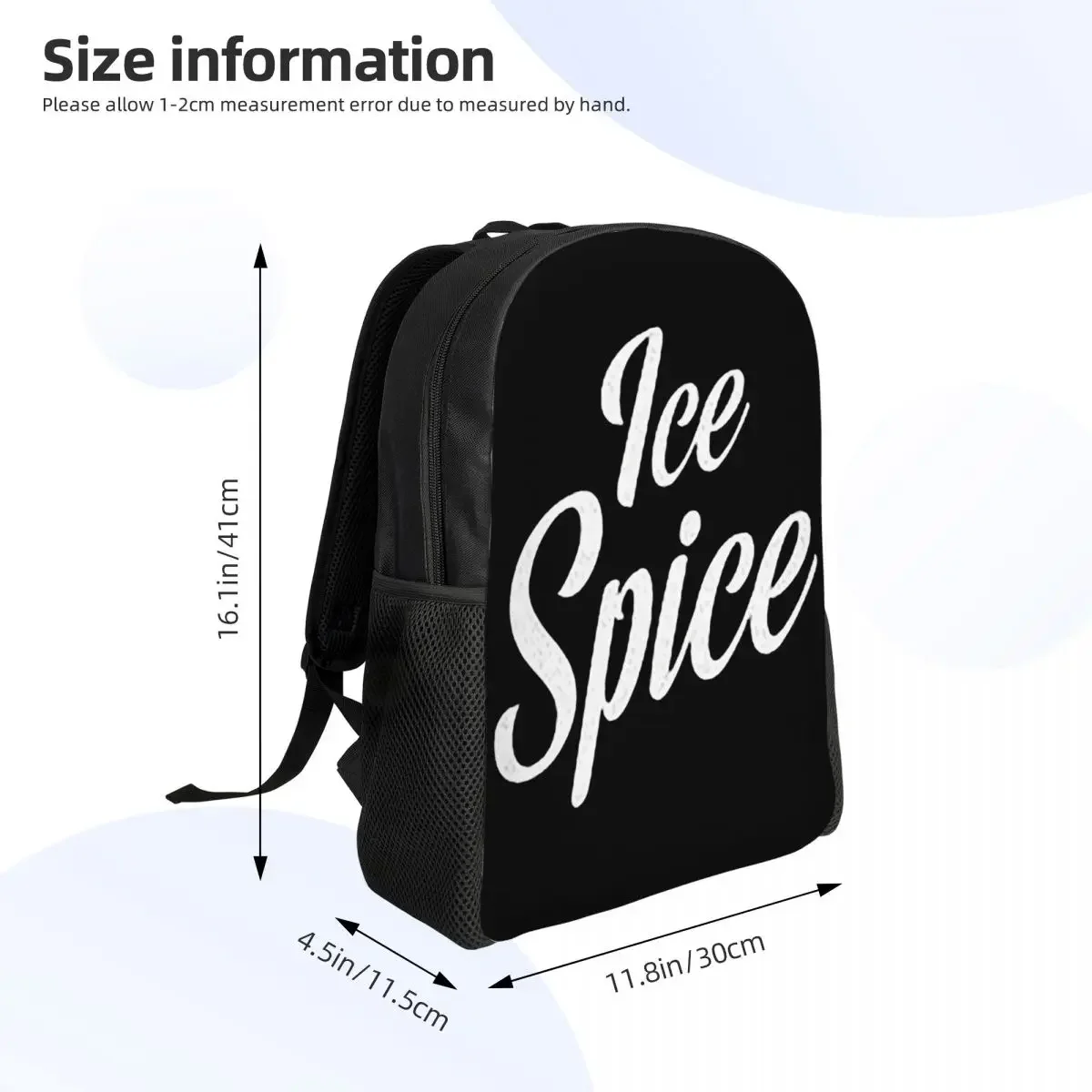 Custom Ice Spice Hiphop Music Rap Travel Backpack Women Men School Computer Bookbag College Student Daypack Bags