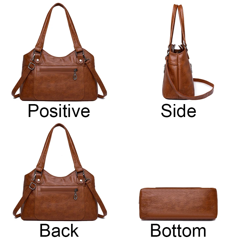 Luxury Casual Tote Women Bag High Quality Leather Ladies Hand Bags for Women 2024 Shoulder Bag Big Crossbody Bags Sac A Main