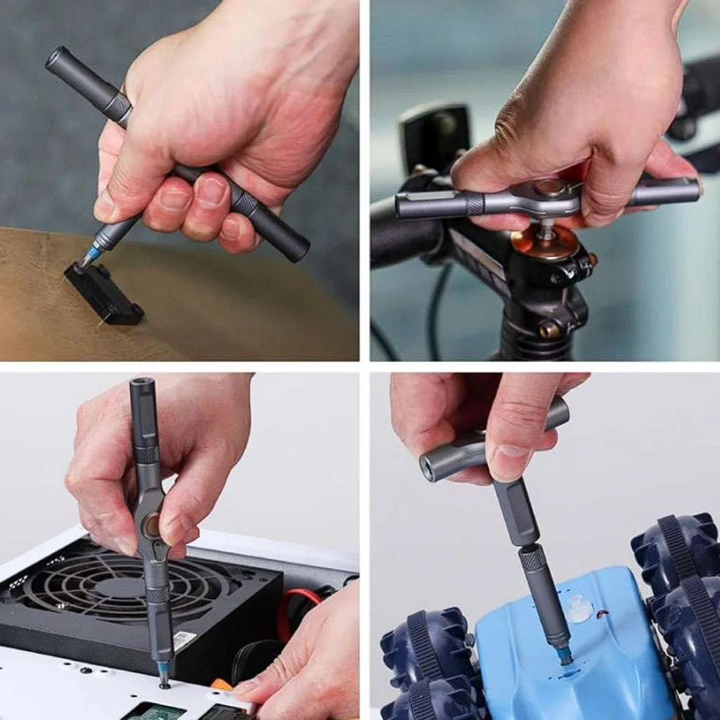 New High Torque Convertible Ratchet Screwdriver T-Handle Extension Magnetic Driver Tool for Car Motorcycle DIY Repair Tool