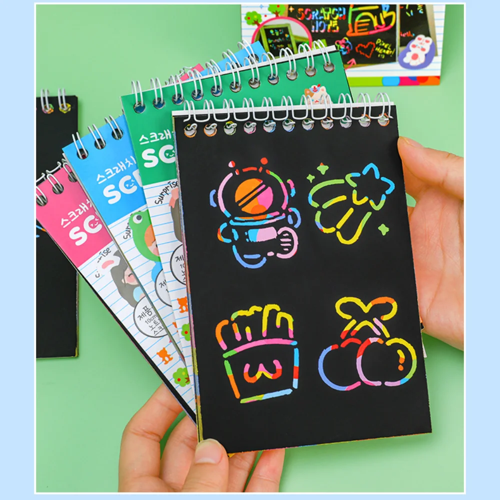 

Magic Colorful Drawing Board Paper Painting Scraping Children Kids Learning Education Toys Painting Doodle Notebook