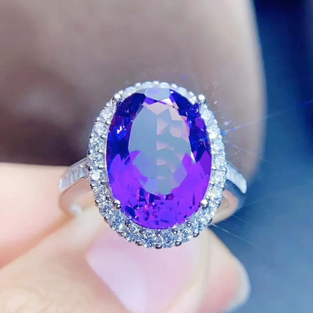 

Роскошное кольцо из натуральной искусственной кожи для ювелирных украшений, 10*14 мм, крупный драгоценный камень, серебряные ювелирные украшения из драгоценных камней