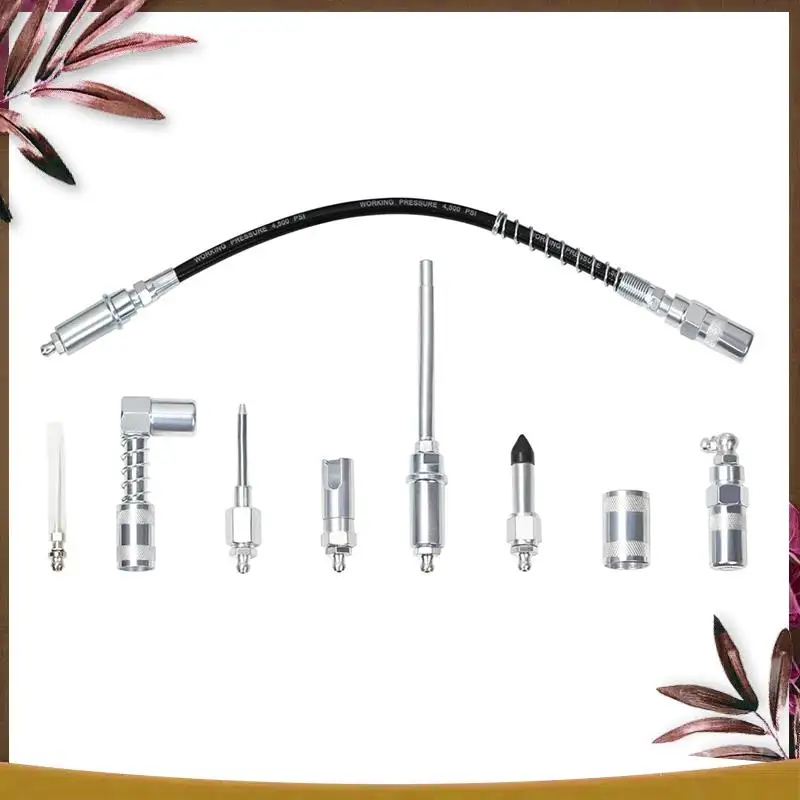 

AB59-Набор смазочных муфт, комплект смазочных муфт из 9 предметов, быстроразъемные смазочные фитинги, полные аксессуары для смазки