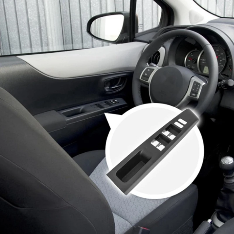 

3X Car Left Front Window Switch Control Panel Cover 74232-52550 For Toyota Yaris 2012-2014 Car Accessorie