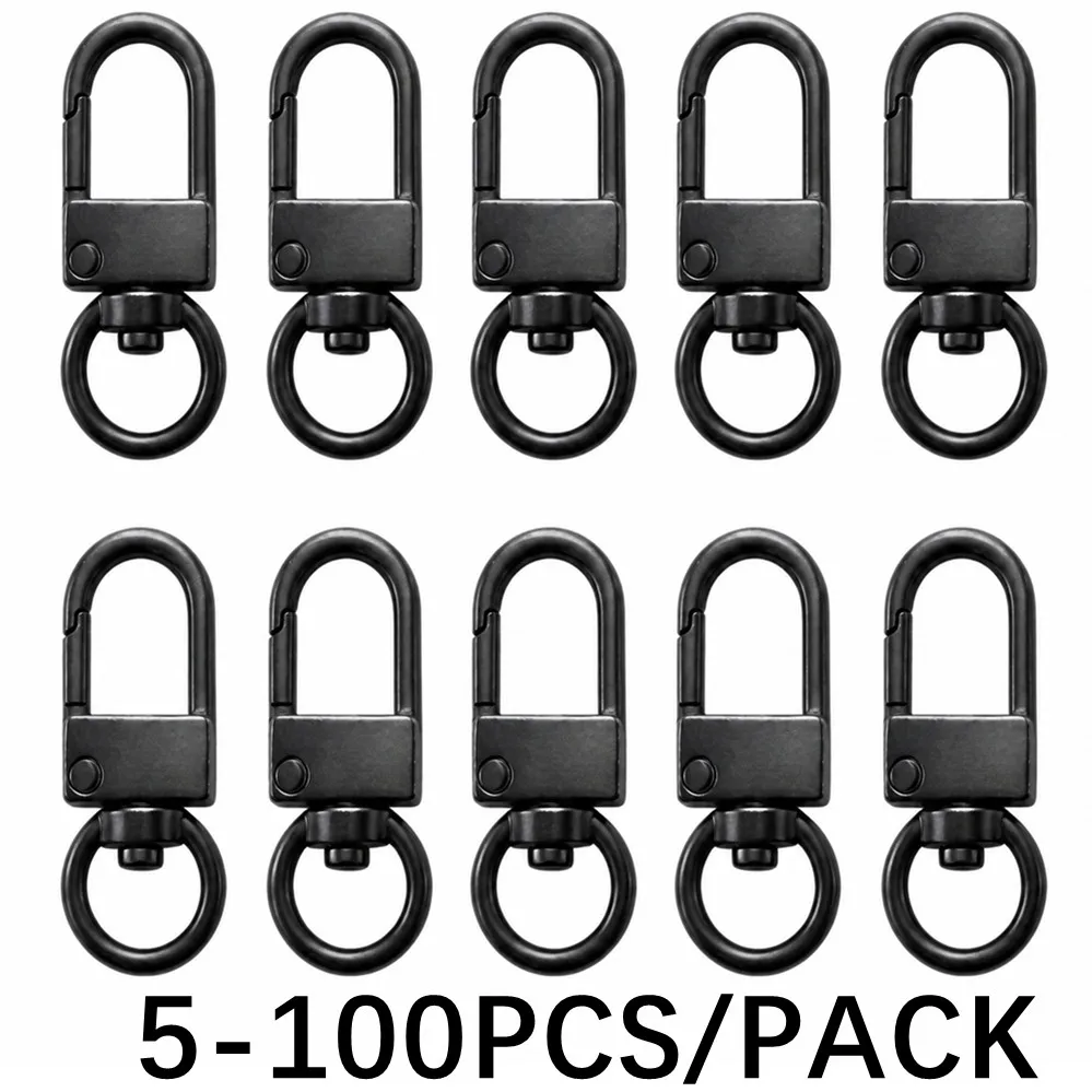 5/100pcs Rotatable Metal Lobster Clasp Keychains Hooks for DIY Keychains Jewelry Bag Accessories Crafts Gifts WHOLESALE