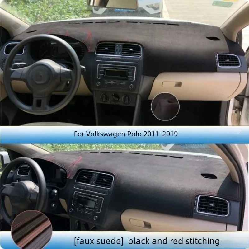 Dashboard Cover Dash Mat Sun Protection Heat Insulation Anti-Glare Anti-UV Custom Fit Car Interior For Volkswagen Polo 2004-2019