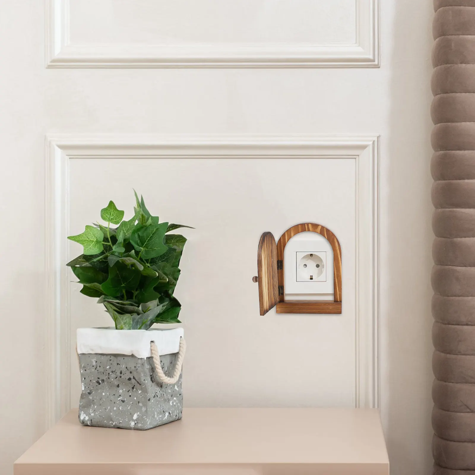 

Деревянная накладка на выключатель света с дизайном «Волшебные двери», самоклеящаяся защитная накладка для розеток в спальне, на кухне, в ванной комнате