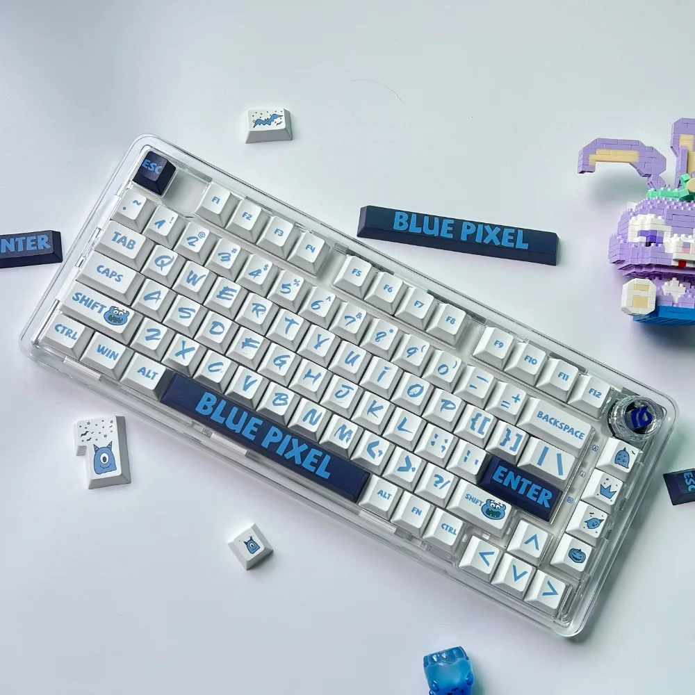 Kit de clavier mécanique, petit ensemble complet, sans touches, grand PBT de type bleu pour Mx, interrupteur Gateron