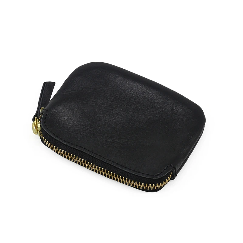 Coin Purses Genuine Leather Luxury Storage Coin Pouch Casual Credit Card Bag Cowhide Retro Zipper Wallet