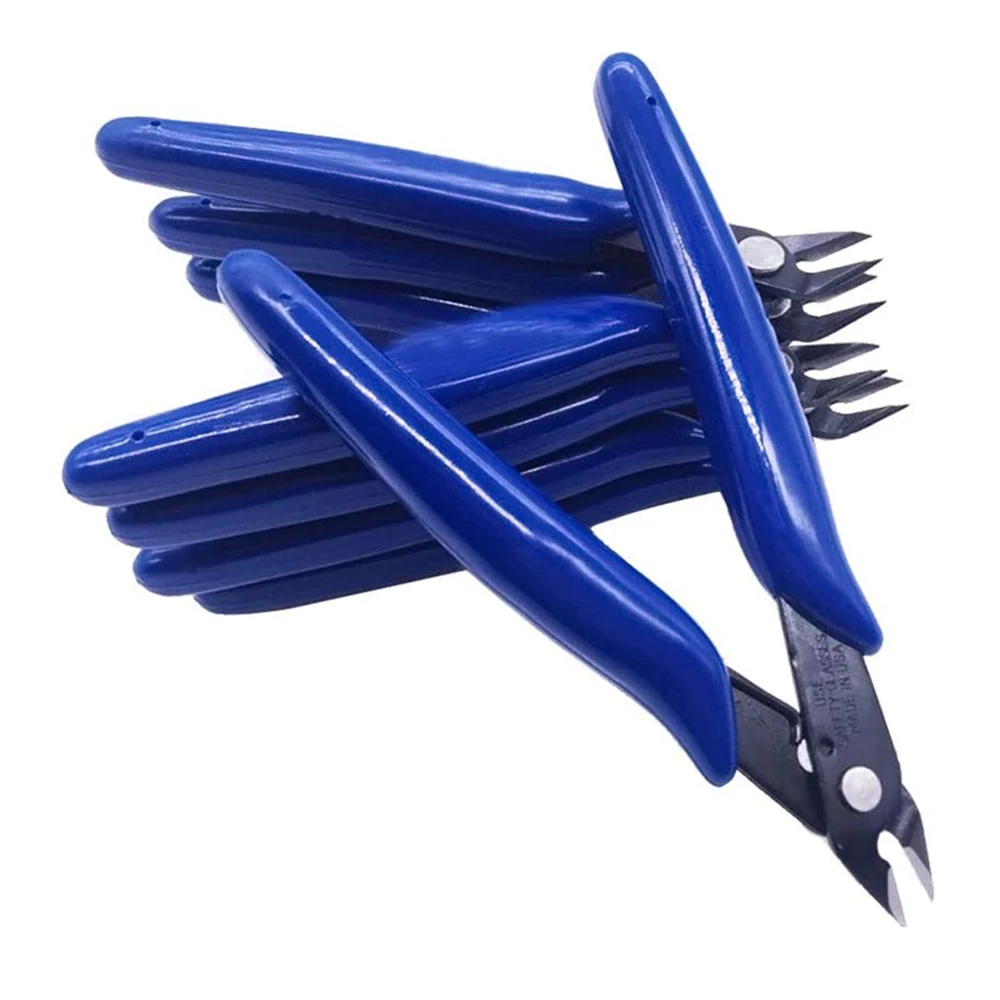 

10PCS 170 Model Scissors Blue Diagonal Pliers Electronic Pliers Plastic Water Nozzle Pliers Electronic Cutting Nozzle Pliers