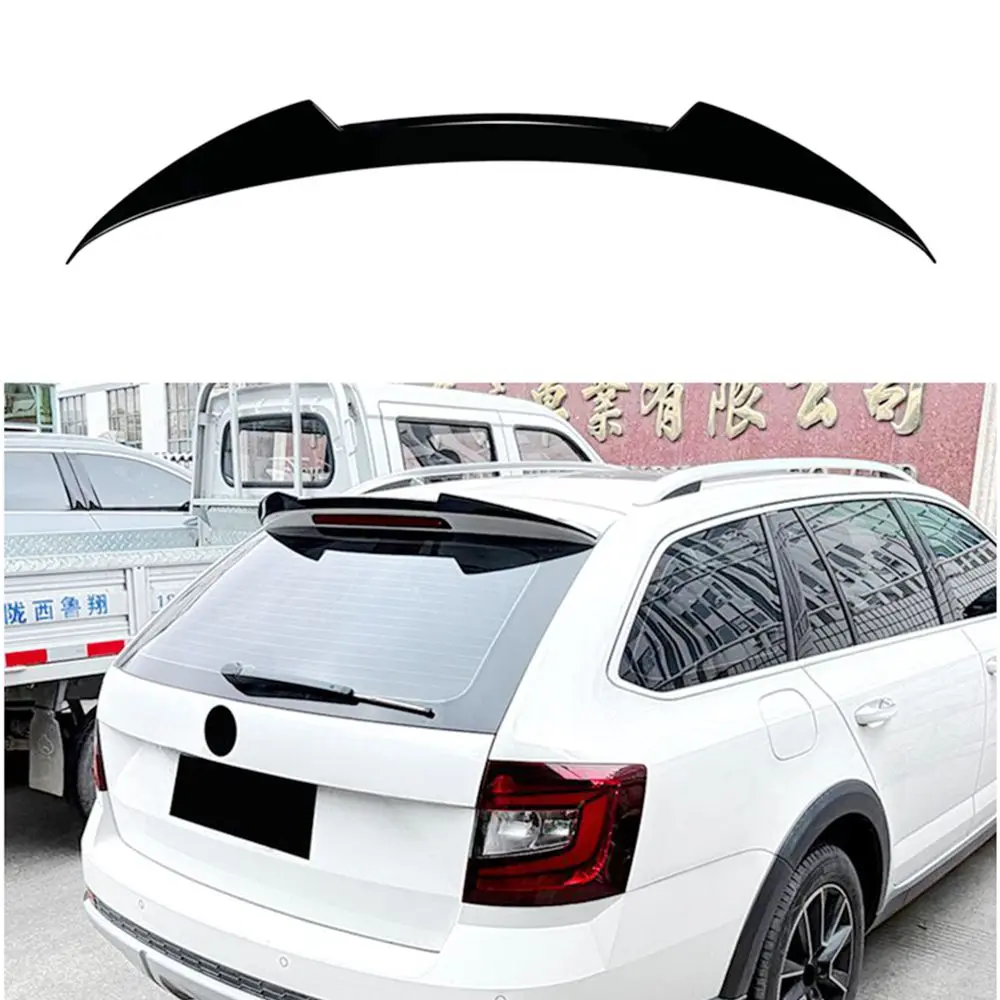 FOR Skoda Octavia MK3 Travel Edition 2015-2020 ABS Plastic Car Rear Trunk Lid Roof Spoiler Wings Body Kit Tuning Accessories
