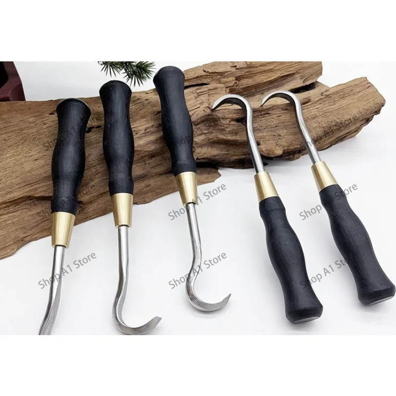 Bonsai Shari Carving Tool Kit, Drawing Hook Knives for Bonsai Deadwood Styling & Texturing Work