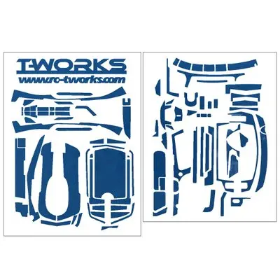 T-WORK\'S Sanwan MT44 Radio Skin Sticker Mirror Chrome Radio 3D Colors Graphite Sticker for sanwa MT44 Gift screen protector
