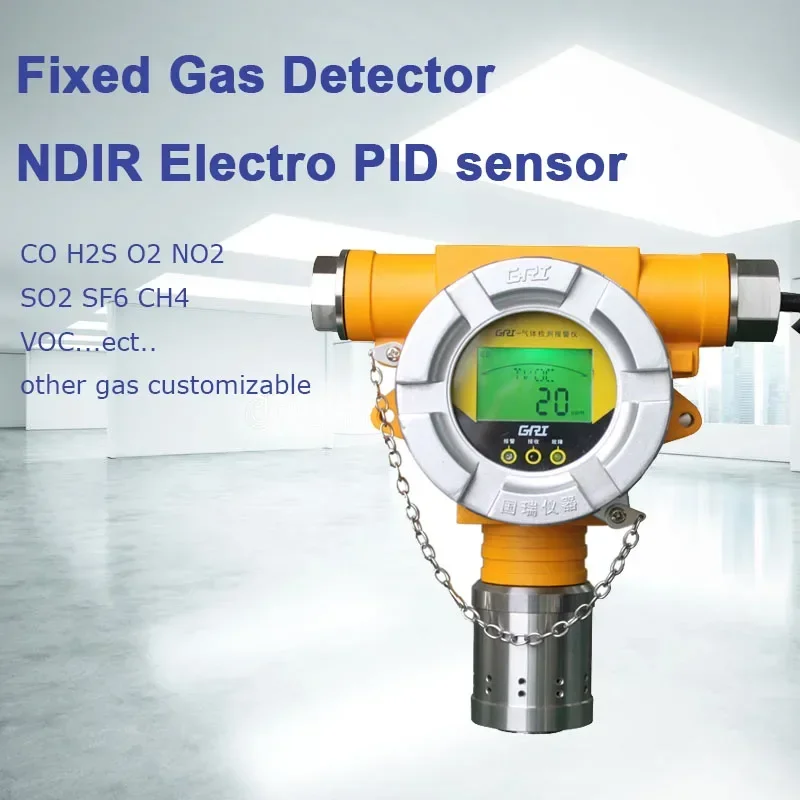 0-100%VOL Online O2 Sensor Air Quality  Detector for Industrial Lab Safety