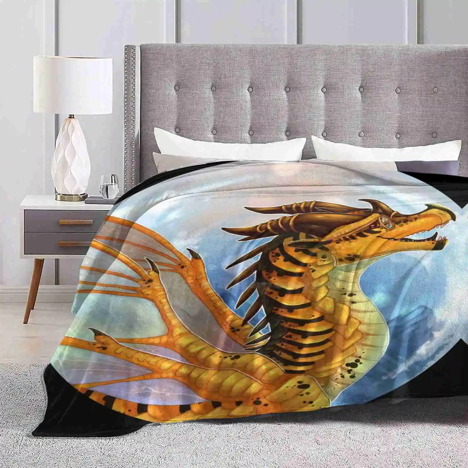 Wings Of Fire-Cricket Creative Design Light Thin Soft Flannel Blanket Wings Of Fire Wof Cricket Tui T Sutherland Dragons