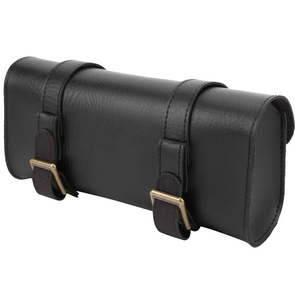 PU Leather Bicycle Bag Adjustable Straps Portable Handlebar Bag Waterproof Multi-Functional Scooter