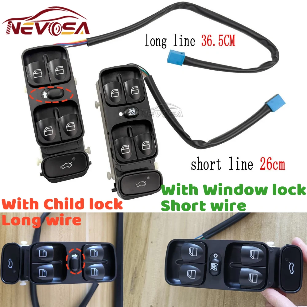 Electric Power Control Window Switch For Mercedes C CLASS W203 C209 CLK320 CLK500 CLK550  C180 C200 C220 C230 C240 2038210679