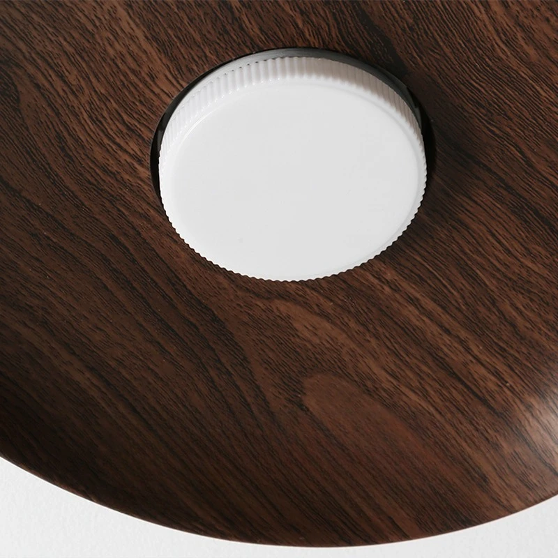 Japanese French retro walnut color corridor corridor entrance atmosphere balcony entrance foyer simple ceiling light