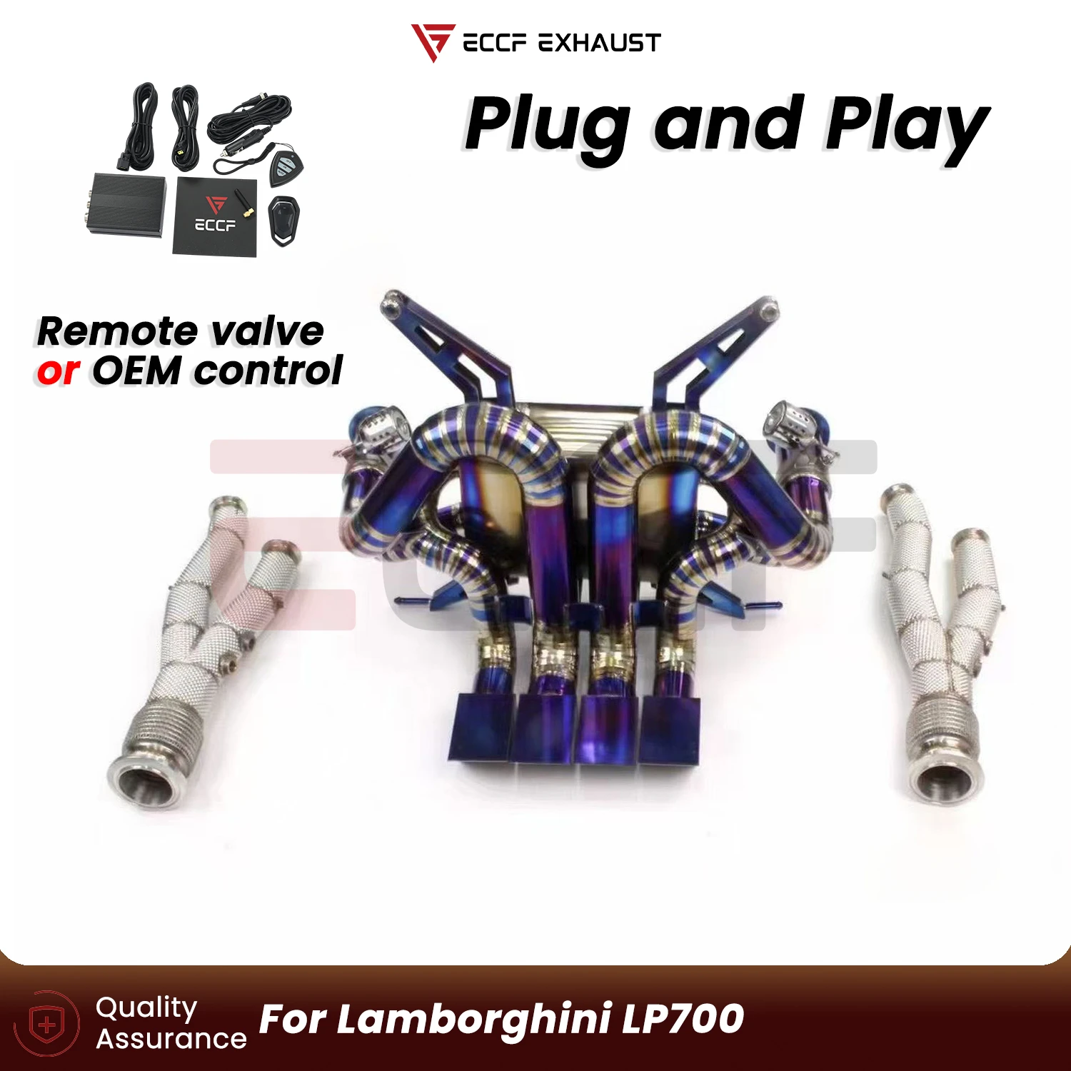 Sporty Titanium Complete exhaust system For Lamborghini LP700 Plug and Play Performance Upgrade Easy Installation