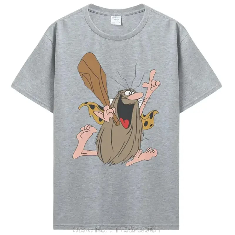 Hanna Barbera Graphic T-Shirt Captain Caveman Cavey 1980s Cartoon Printing Tops Leisure T Shirt Men Cotton Tee Special Gift