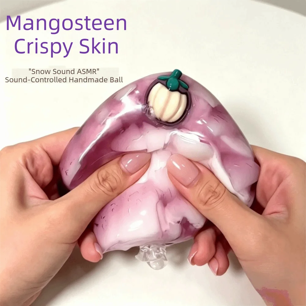Creative Satisfying Sound Crispy Squishy Ball Non-bounce Shapable Wax Crunchy Squishy Handmade Pinch Sensory Fidget Ball Adults