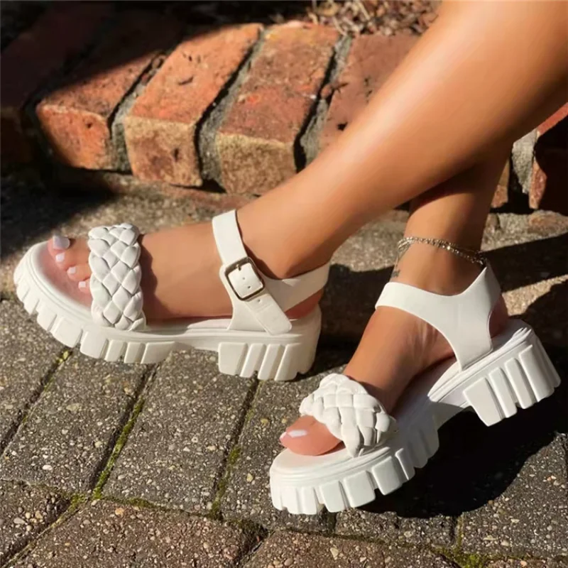 

Women Sandals 2023 Summer Platform Ladies Shoes Non-slip Female Sandals Casual Comfortable Buckle Strap Woman Shoes New