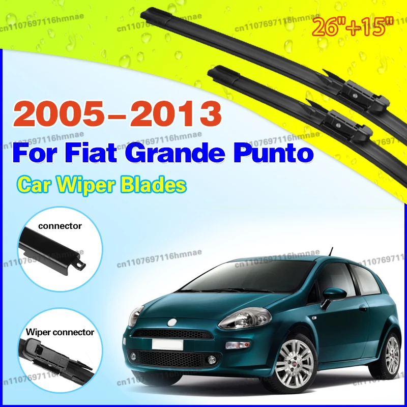 Palhetas de Limpador Dianteiro para Fiat Grande Punto 2005-2013, Para FIAT Punto Evo 2009-2013, 2010, 2011, Acessórios 26"+15\"