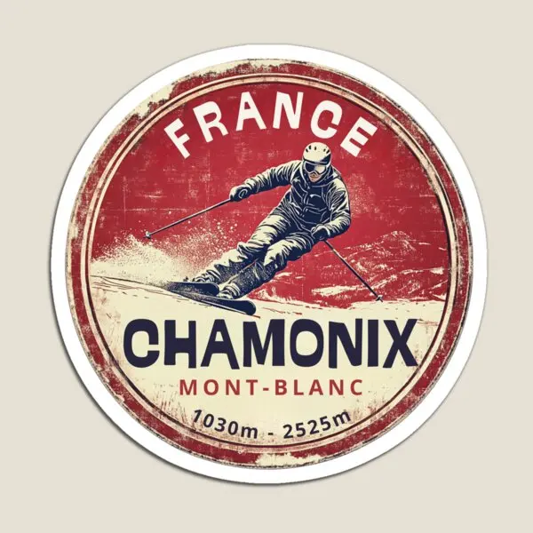 Chamonix Mont Blanc Francia imán lindo bebé colorido para organizador de nevera pegatinas de decoración niños refrigerador niños juguete divertido