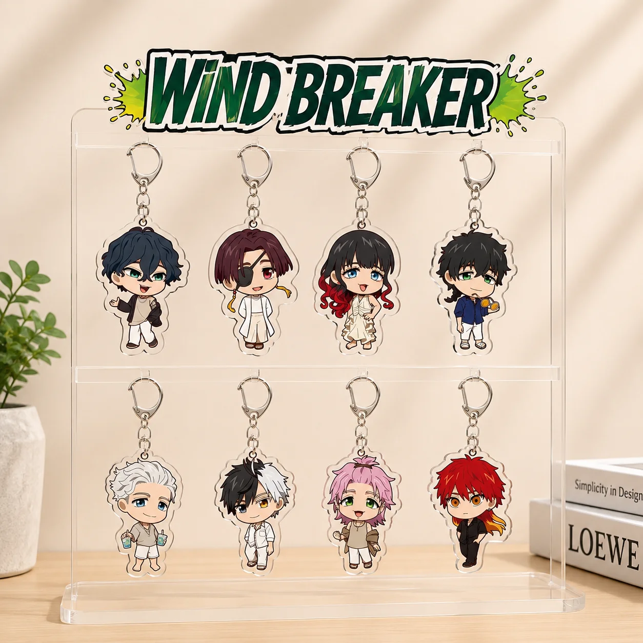Anime Wind Breaker 6cm Acrylic Keyrings Backpack Pendants Accessories Decor Gifts Elegant Products Exquisite Product keychain