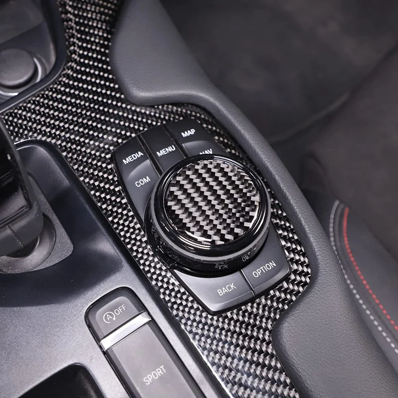 For Toyota Supra GR A90 2019-2023 Soft Carbon Fiber Center Console Gear Shifter Multimedia Knob Button Panel Cover Trim Parts