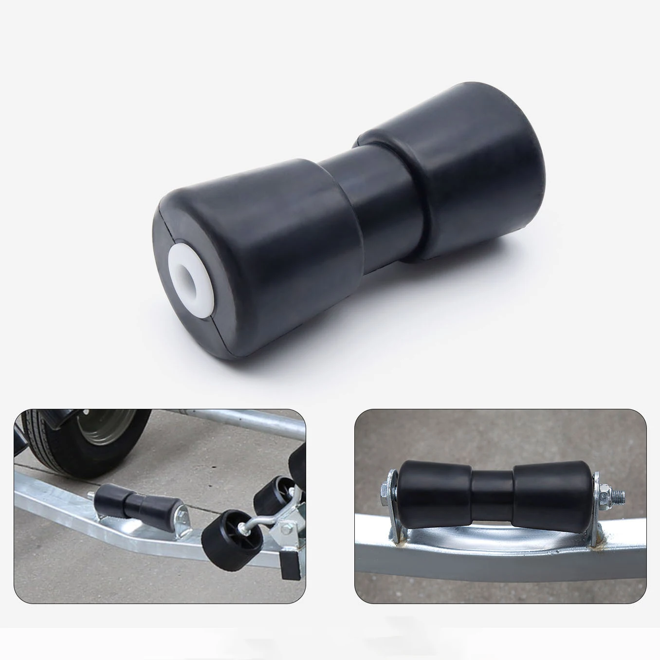 Universal Rubber Wheel Parts for Boat Trailer Rollers Marine Trailer Frames PVC Plastic Top and Bottom Wheels