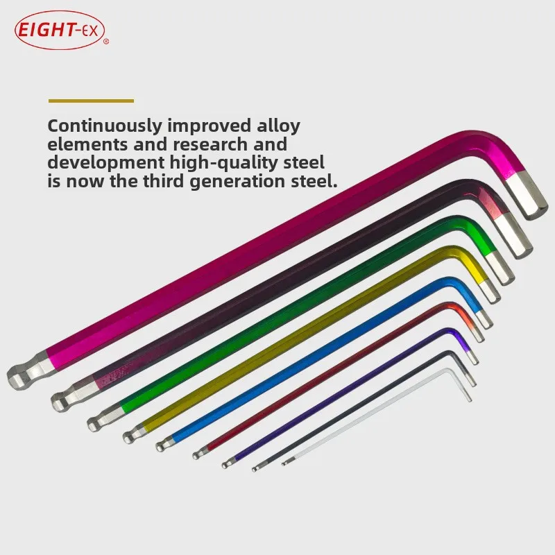 Набор красочных шестигранных ключей Baili, ВОСМОЙ японский импорт, метрический дюйм 1,5–10 мм