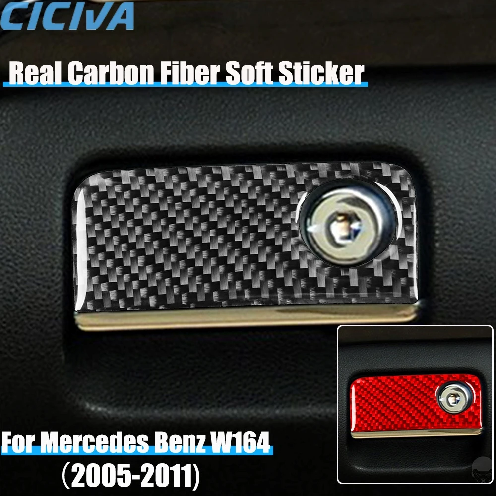 

Настоящее углеродное волокно, автомобильные аксессуары, ручка для хранения перчаток, панель, накладка, мягкая наклейка для Mercedes Benz M Class W164 2005-2011