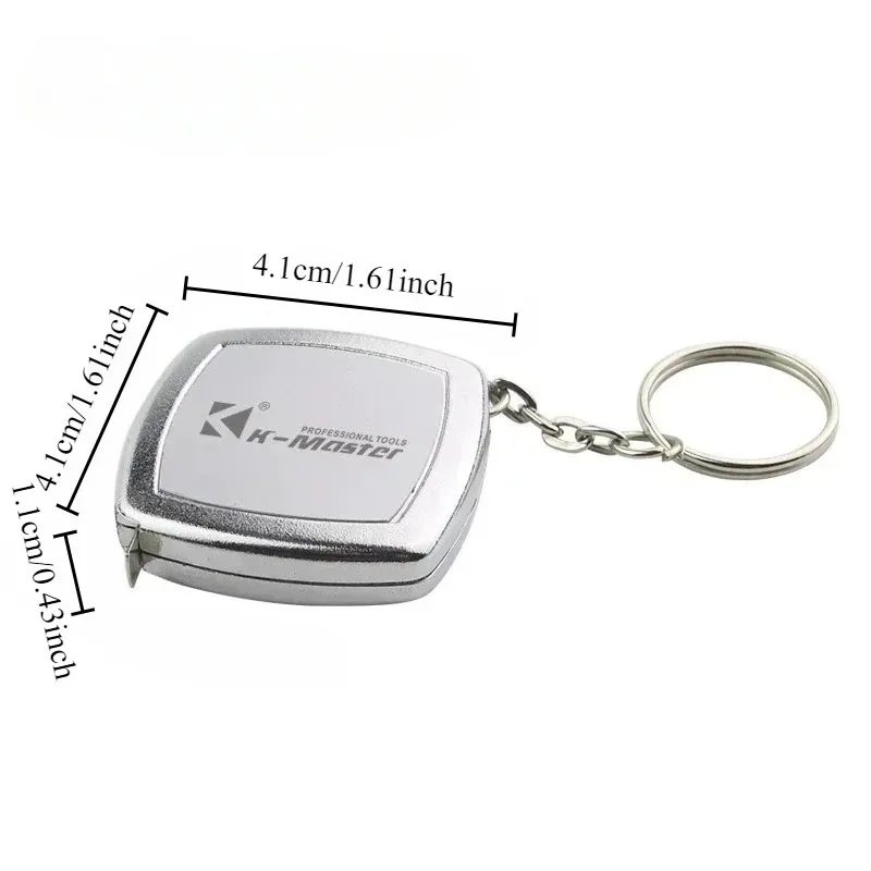 Mini Portable 2 Meters Steel Tape Measure Key Ring Compact Pocket Small Tape Measure Easy Carry Around
