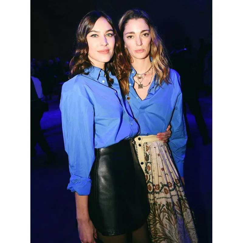 

LUXURY Blue Shirt for Women in Autumn, Niche and Versatile Design, Temperament, Simple Blouse for Women