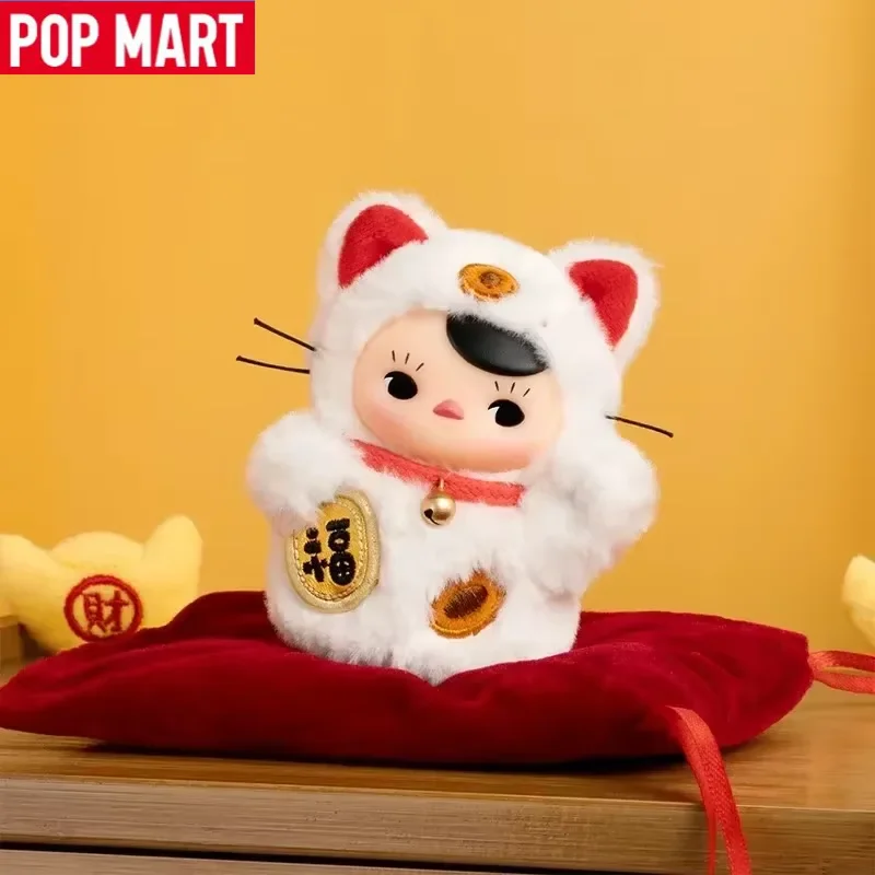 

POP MART PUCKY Roly-Poly Kitty Series Vinyl Plush Blind Box Mystery Figure Guess Bag Cute Anime Desktop Ornament Toy Doll Gift