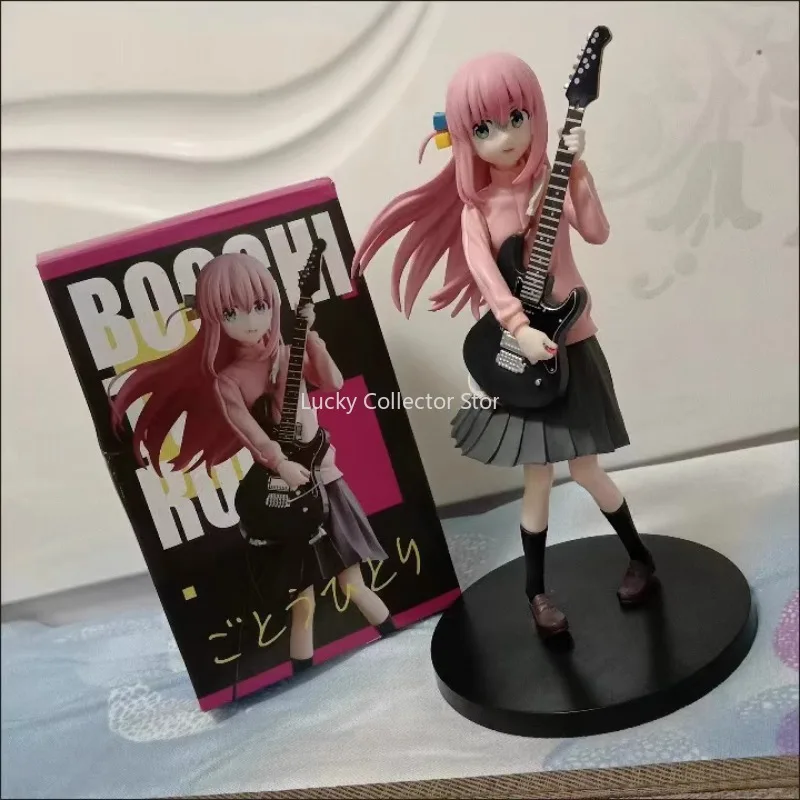 Japanese Anime Lonely Rock Standing Posture Goto One-hand Figure Poch Sauce Goto One Alone Anime Guitar Girl Model Ornament Gift