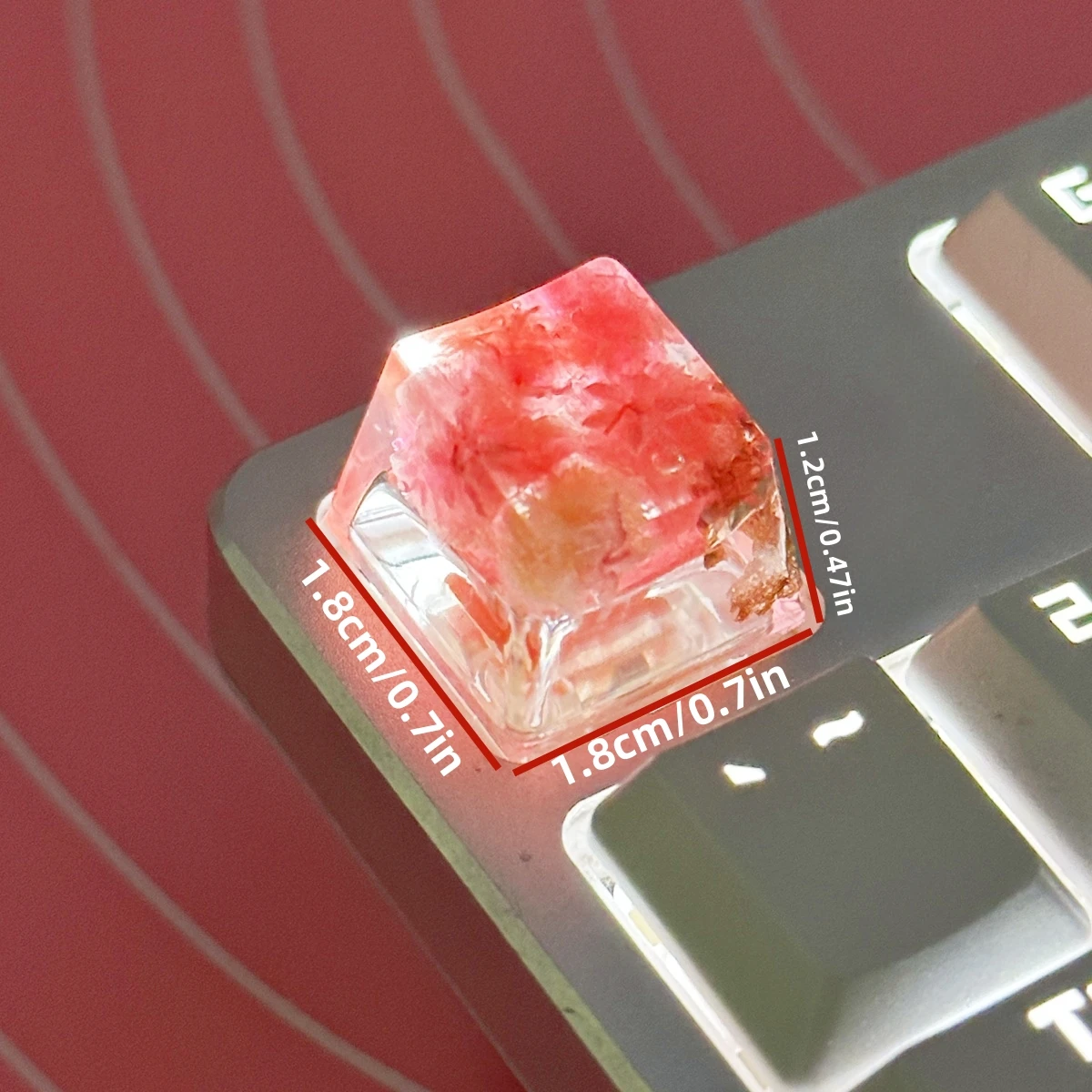 Kk-cokio diy tropfen kleber hoch transparente blume schlüssel kappe echte blume getrocknete blume voller stern mechanische tastatur schlüssel kappe 1 stücke