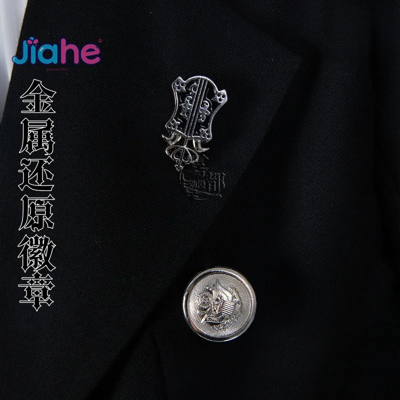 Sebastian·Michaelis Anime Black Butler Cosplay Costume Shirt vest jacket pants gloves pocket watch tie set Halloween tuxedo suit